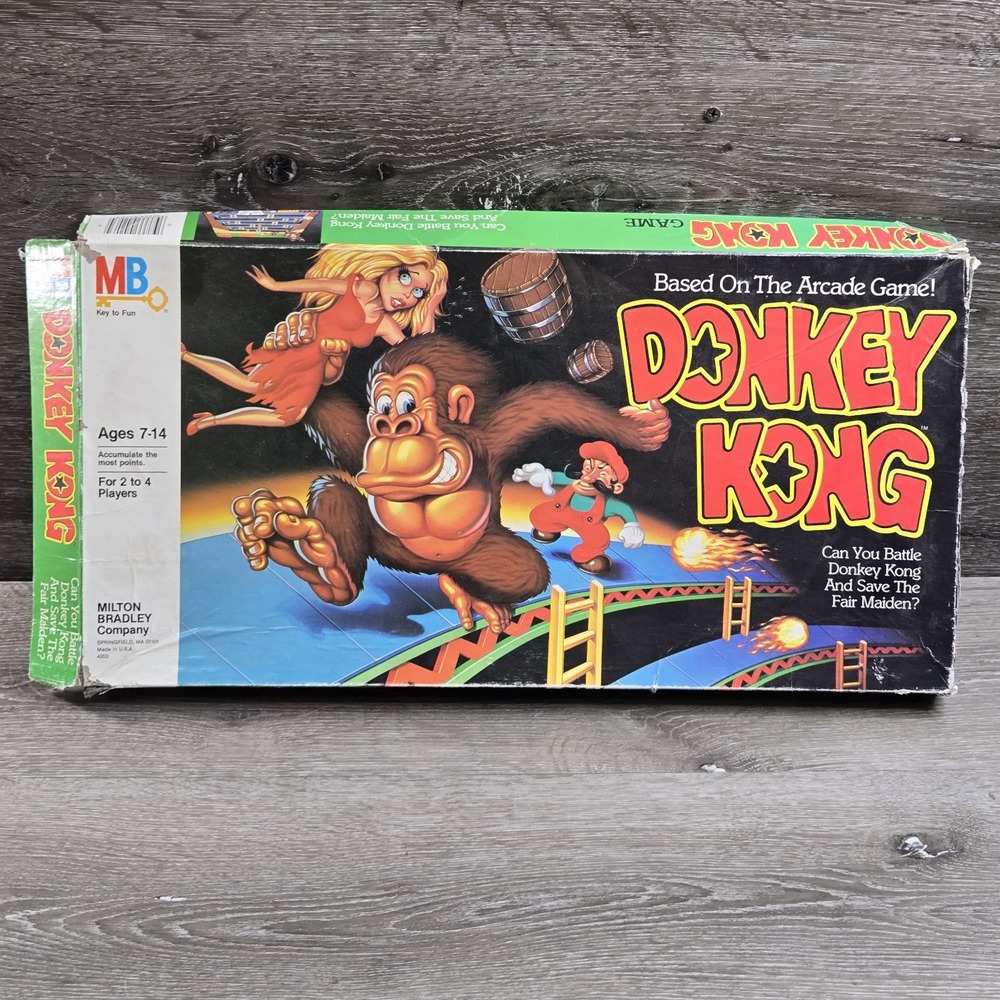 Vintage 1982 Milton Bradley Donkey Kong Board Game - Box